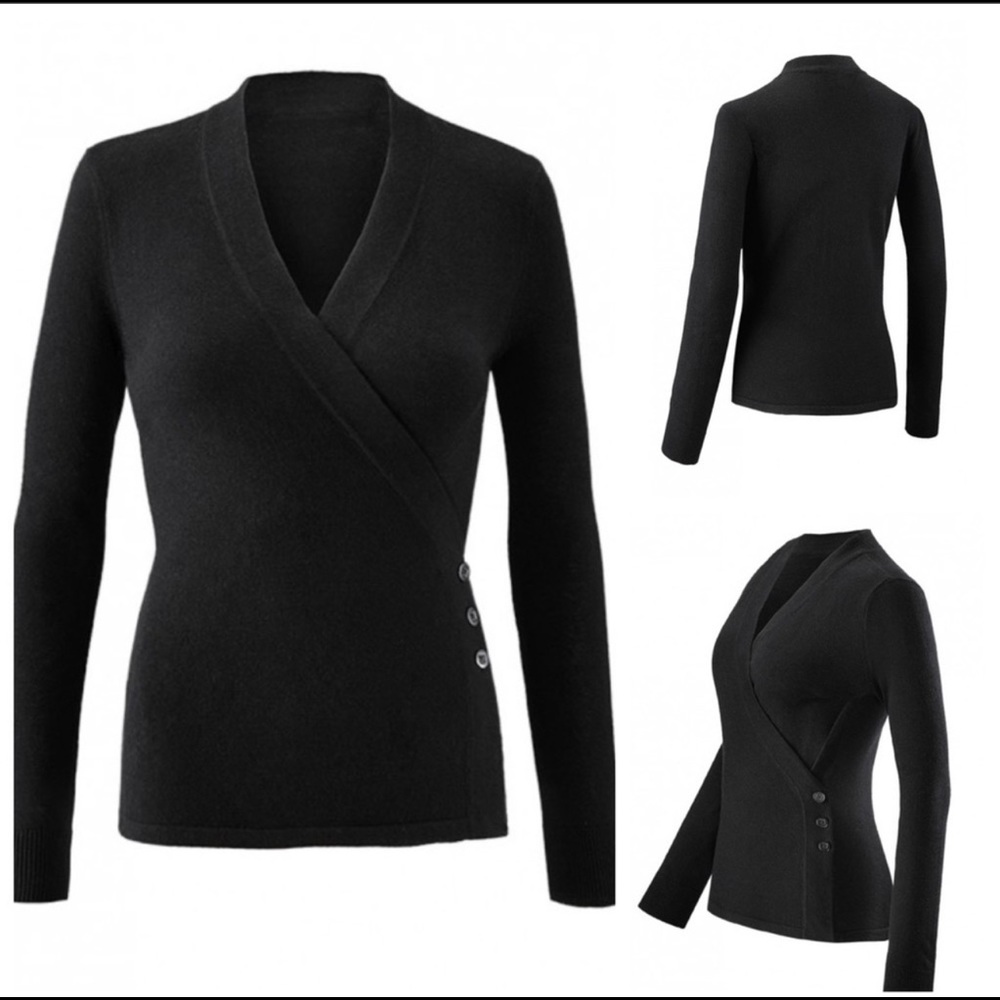 Black CABi ballet sweater XL